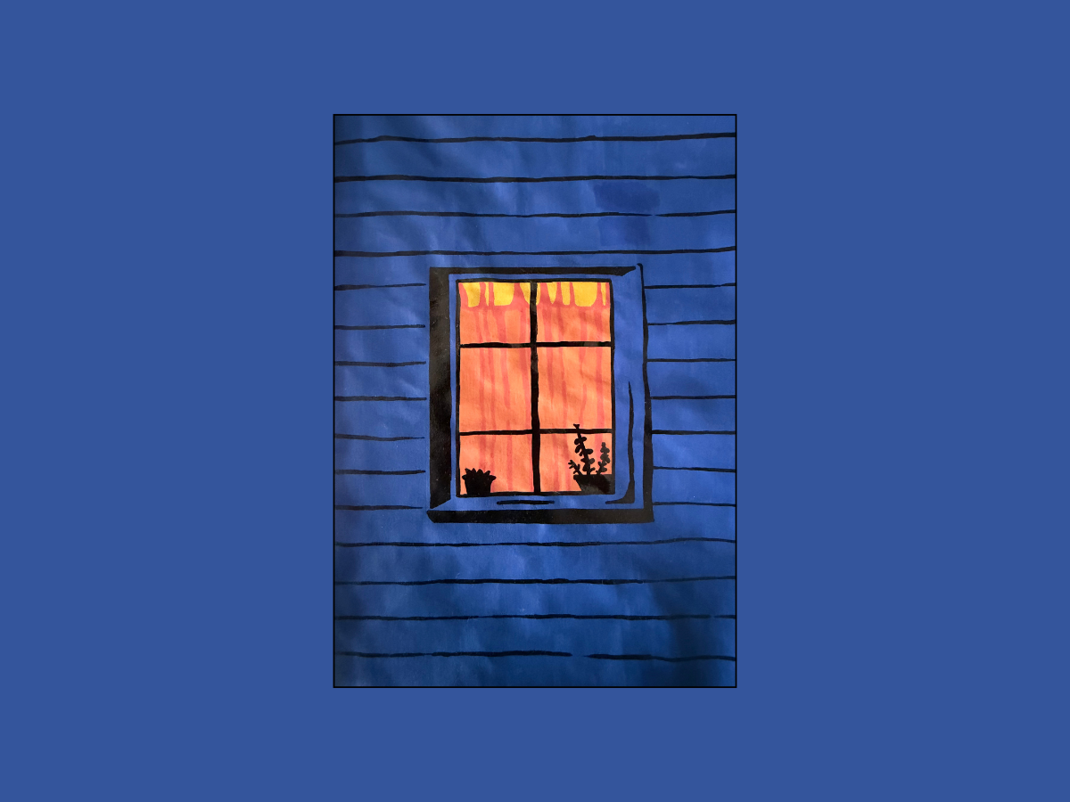 Night Window — Acrylic markers